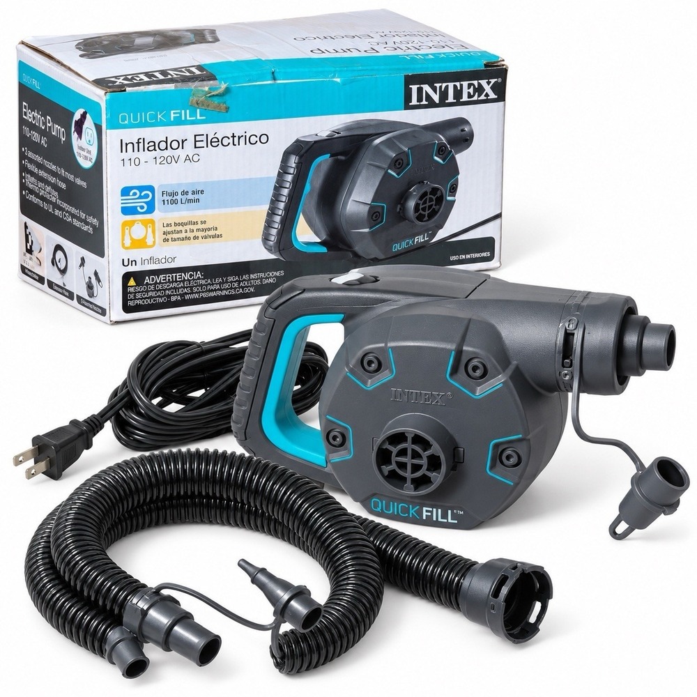 Intex Quick-Fill Electric Air Pump 1100 L/min 110-120V AP643 Gray